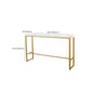 Glam Pub Height Dining Table Stone and White Bar Table for Living Room Clearhalo 'Bar Furniture' 'Bar Tables' 'bar_tables' 'furn' 'furn_bar_tables' 'Furniture' 'Kitchen & Dining Furniture' 6206774