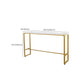Glam Pub Height Dining Table Stone and White Bar Table for Living Room Clearhalo 'Bar Furniture' 'Bar Tables' 'bar_tables' 'furn' 'furn_bar_tables' 'Furniture' 'Kitchen & Dining Furniture' 6206775