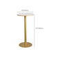 Glam Pub Height Dining Table Stone and White Bar Table for Living Room Clearhalo 'Bar Furniture' 'Bar Tables' 'bar_tables' 'furn' 'furn_bar_tables' 'Furniture' 'Kitchen & Dining Furniture' 6206782
