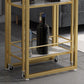 Rectangle Top Table Pub Height Dining Table with Gold Base for Bar Clearhalo 'Bar Furniture' 'Bar Tables' 'bar_tables' 'furn' 'furn_bar_tables' 'Furniture' 'Kitchen & Dining Furniture' 6206794