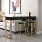 Rectangle Top Table Pub Height Dining Table with Gold Base for Bar Clearhalo 'Bar Furniture' 'Bar Tables' 'bar_tables' 'furn' 'furn_bar_tables' 'Furniture' 'Kitchen & Dining Furniture' 6206798