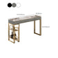 Rectangle Top Table Pub Height Dining Table with Gold Base for Bar Clearhalo 'Bar Furniture' 'Bar Tables' 'bar_tables' 'furn' 'furn_bar_tables' 'Furniture' 'Kitchen & Dining Furniture' 6206803