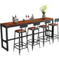 Trestle Base Dining Table Rectangle Brown Solid Wood Bar Table for Kitchen Living Room Clearhalo 'Bar Furniture' 'Bar Tables' 'bar_tables' 'furn' 'furn_bar_tables' 'Furniture' 'Kitchen & Dining Furniture' 6206810