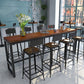 Trestle Base Dining Table Rectangle Brown Solid Wood Bar Table for Kitchen Living Room Clearhalo 'Bar Furniture' 'Bar Tables' 'bar_tables' 'furn' 'furn_bar_tables' 'Furniture' 'Kitchen & Dining Furniture' 6206817