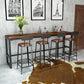 Trestle Base Dining Table Rectangle Brown Solid Wood Bar Table for Kitchen Living Room Clearhalo 'Bar Furniture' 'Bar Tables' 'bar_tables' 'furn' 'furn_bar_tables' 'Furniture' 'Kitchen & Dining Furniture' 6206820