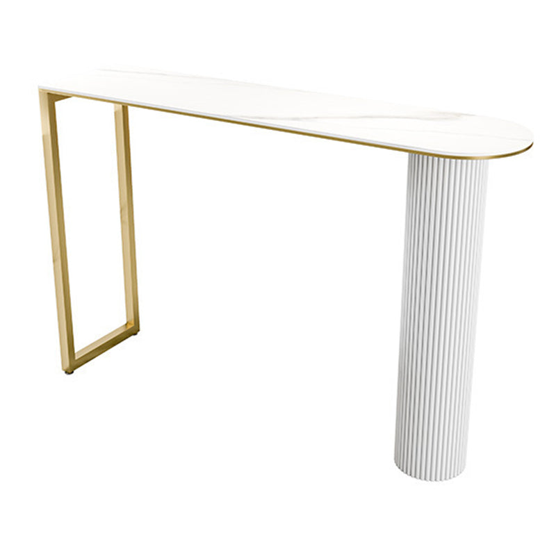 Mesa de bar de piedra sinterizada moderna, mesa de comedor con base metálica para cocina y sala de estar