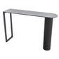 Mesa de bar de piedra sinterizada moderna, mesa de comedor con base metálica para cocina y sala de estar