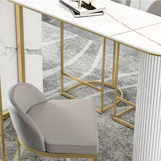 Tavolo da pranzo in metallo moderno di pietra sinterizzata per il soggiorno da cucina