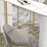 Tavolo da pranzo in metallo moderno di pietra sinterizzata per il soggiorno da cucina