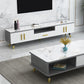14" W Modern TV Media Stand Open Shelving TV Media Console with Drawers Clearhalo 'furn' 'furn_tv_stands_entertainment_centers' 'Furniture' 'Living Room Furniture' 'TV Stands & Entertainment Centers' 'TV Stands & Media Storage Furniture' 'tv_stands_entertainment_centers' 6207013