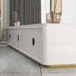 Console multimediale per TV Glam da 16" W, contenitore chiuso, console multimediale per TV con cassetti