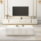 Console multimediale per TV Glam da 16" W, contenitore chiuso, console multimediale per TV con cassetti