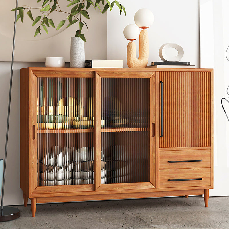 Mobile moderno armadio in legno massiccio armadio per porte in vetro con cassetti