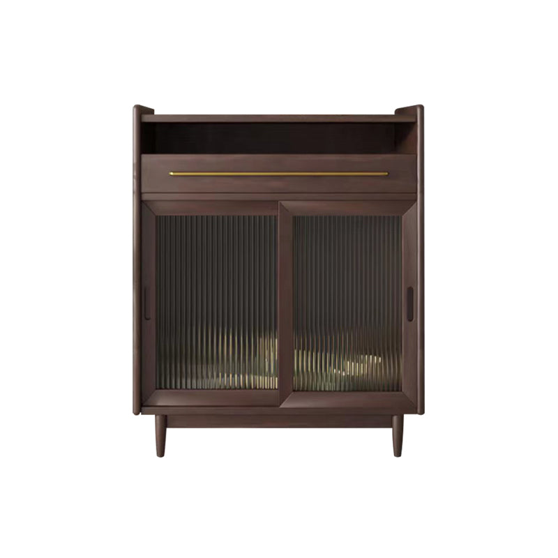 Mobile moderno armadio in legno massiccio armadio per porte in vetro con cassetti