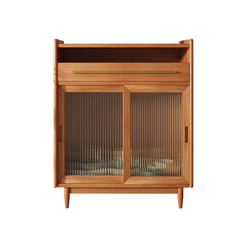 Mobile moderno armadio in legno massiccio armadio per porte in vetro con cassetti