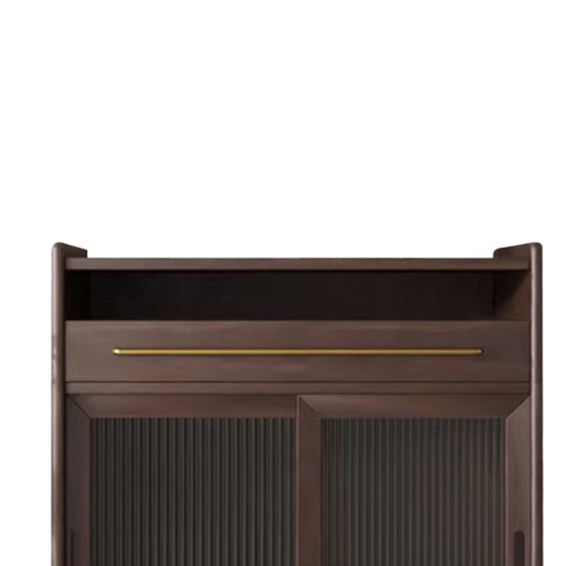 Mobile moderno armadio in legno massiccio armadio per porte in vetro con cassetti