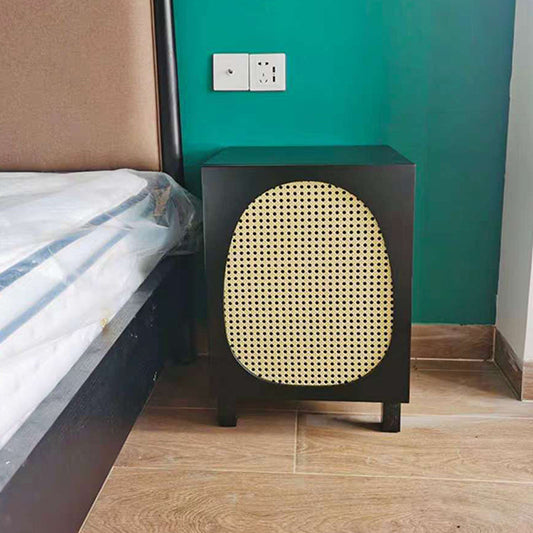 Mesa de acento de madera contemporánea Nightsnand 21.65 "Gabinete de noche de altura