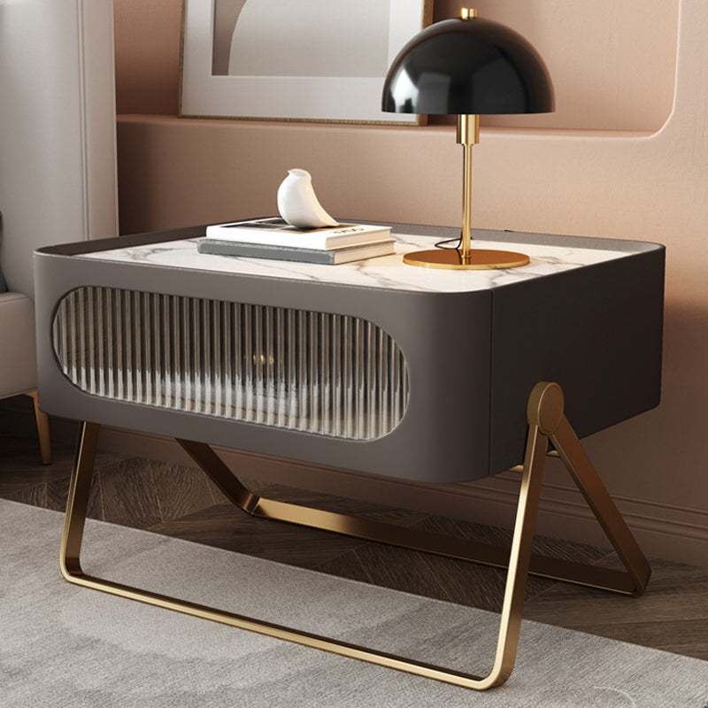 16.53 "Alto Stone Accent Table Nightsand Bastinger Gabinet