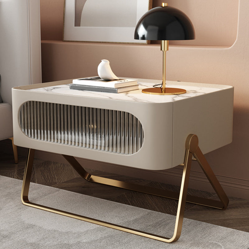 16.53 "Alto Stone Accent Table Nightsand Bastinger Gabinet