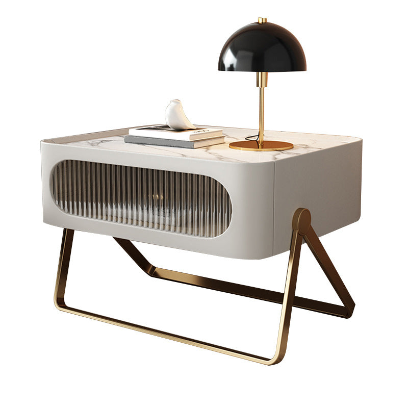 16.53 "Alto Stone Accent Table Nightsand Bastinger Gabinet