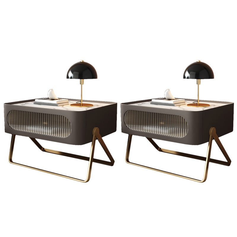 16.53 "Alto Stone Accent Table Nightsand Bastinger Gabinet