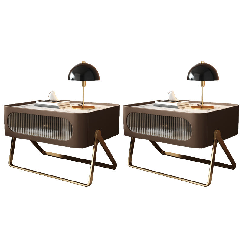 16.53 "Alto Stone Accent Table Nightsand Bastinger Gabinet