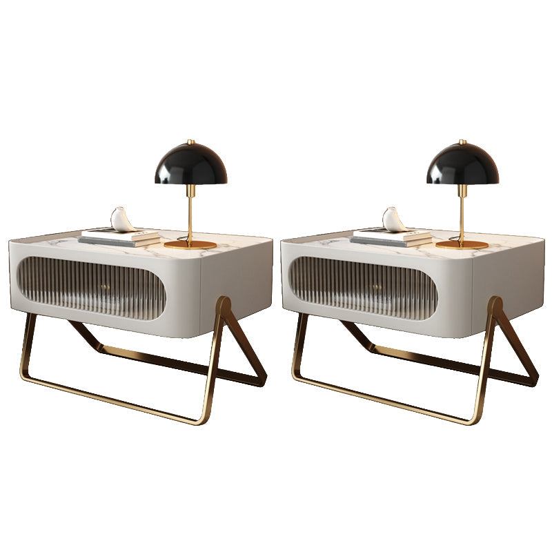 16.53 "Alto Stone Accent Table Nightsand Bastinger Gabinet