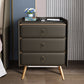 Solid Wood Bedside Cabinet Modern Bed Nightstand with 3 Drawers Grey 1 Piece Clearhalo 'Bedroom Furniture' 'furn' 'furn_night_stand' 'Furniture' 'night_stand' 'Nightstands' 6207464