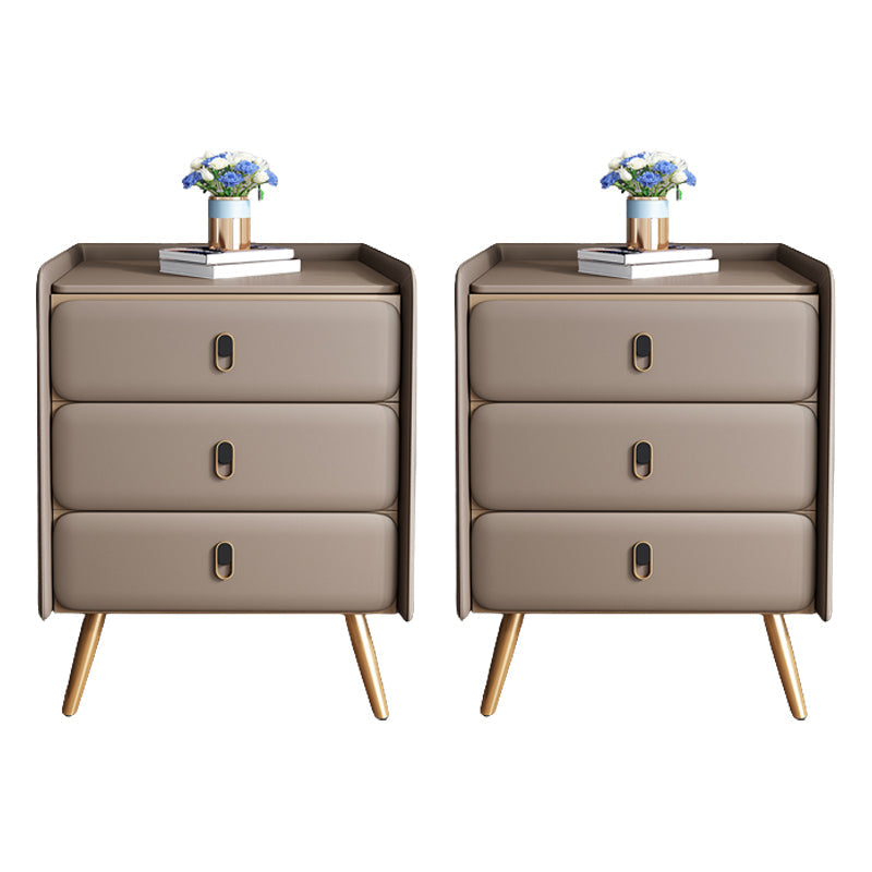 Solid Wood Bedside Cabinet Modern Bed Nightstand with 3 Drawers Light Brown 2 Piece Set Clearhalo 'Bedroom Furniture' 'furn' 'furn_night_stand' 'Furniture' 'night_stand' 'Nightstands' 6207475