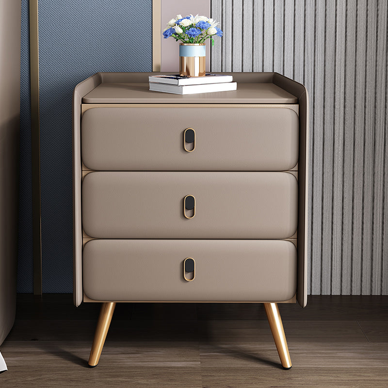 Solid Wood Bedside Cabinet Modern Bed Nightstand with 3 Drawers Light Brown 1 Piece Clearhalo 'Bedroom Furniture' 'furn' 'furn_night_stand' 'Furniture' 'night_stand' 'Nightstands' 6207483