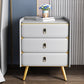Solid Wood Bedside Cabinet Modern Bed Nightstand with 3 Drawers Gray-White 1 Piece Clearhalo 'Bedroom Furniture' 'furn' 'furn_night_stand' 'Furniture' 'night_stand' 'Nightstands' 6207486