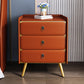 Solid Wood Bedside Cabinet Modern Bed Nightstand with 3 Drawers Orange 1 Piece Clearhalo 'Bedroom Furniture' 'furn' 'furn_night_stand' 'Furniture' 'night_stand' 'Nightstands' 6207489