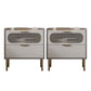 2 Drawers Night Table ,20.8" Tall Modern Solid Wood Nightstand Grey 2 Piece Set Clearhalo 'Bedroom Furniture' 'furn' 'furn_night_stand' 'Furniture' 'night_stand' 'Nightstands' 6207529