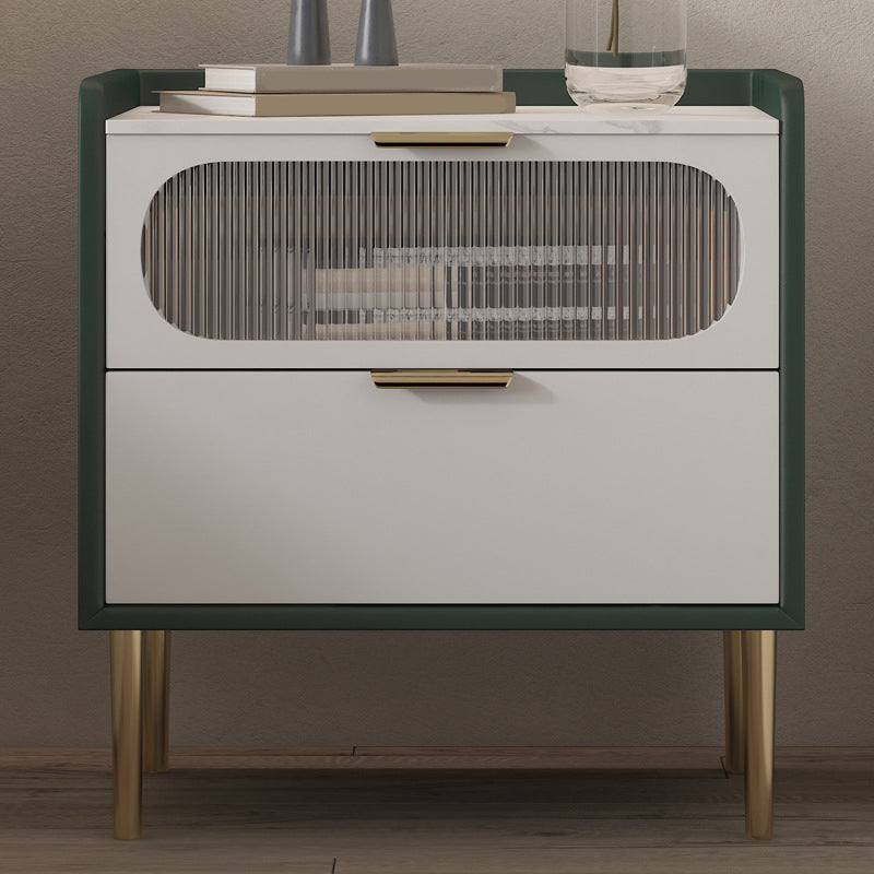 2 Drawers Night Table ,20.8" Tall Modern Solid Wood Nightstand Blue 1 Piece Clearhalo 'Bedroom Furniture' 'furn' 'furn_night_stand' 'Furniture' 'night_stand' 'Nightstands' 6207532