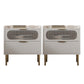 2 Drawers Night Table ,20.8" Tall Modern Solid Wood Nightstand Off-White 2 Piece Set Clearhalo 'Bedroom Furniture' 'furn' 'furn_night_stand' 'Furniture' 'night_stand' 'Nightstands' 6207535
