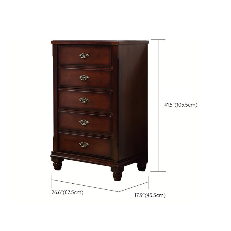 Traditional Wooden Bedroom Chest Vertical Storage Chest with Drawers Clearhalo 'Bedroom Furniture' 'Dressers & Chests' 'dressers_chests' 'furn' 'furn_dressers_chests' 'Furniture' 6207561