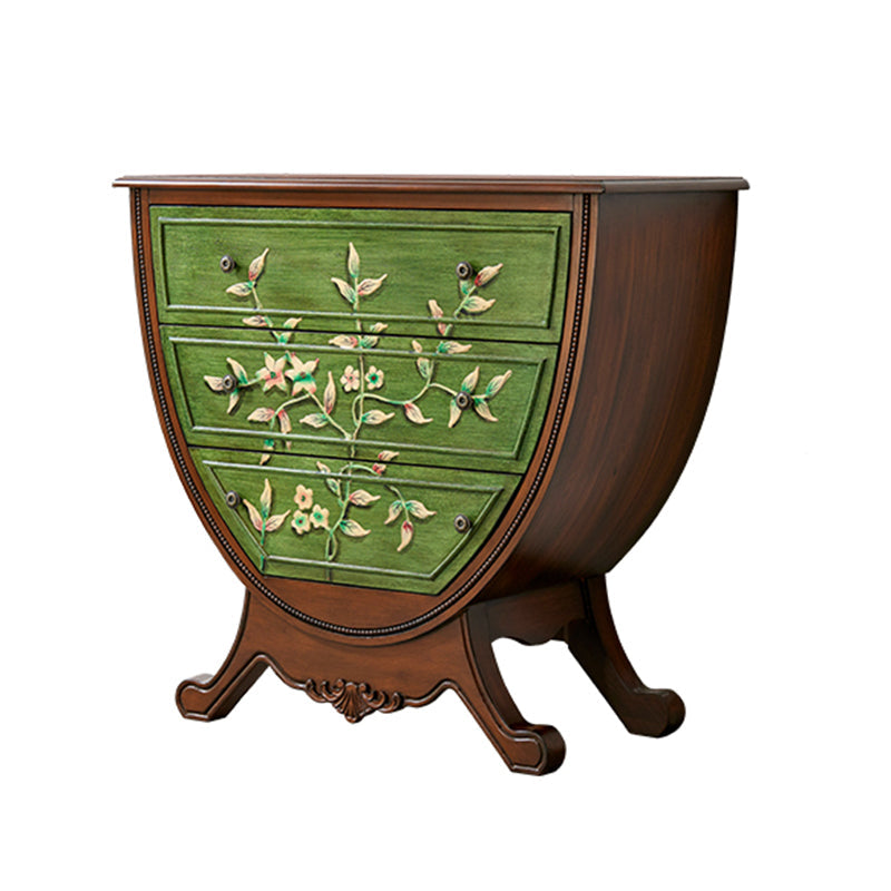 Toracs verticale da 16 "tradizionale petto di stoccaggio in legno massiccio con 3 cassetti