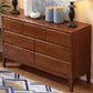 Contemporary Rubber Wood Storage Chest Bedroom Chest with Drawers