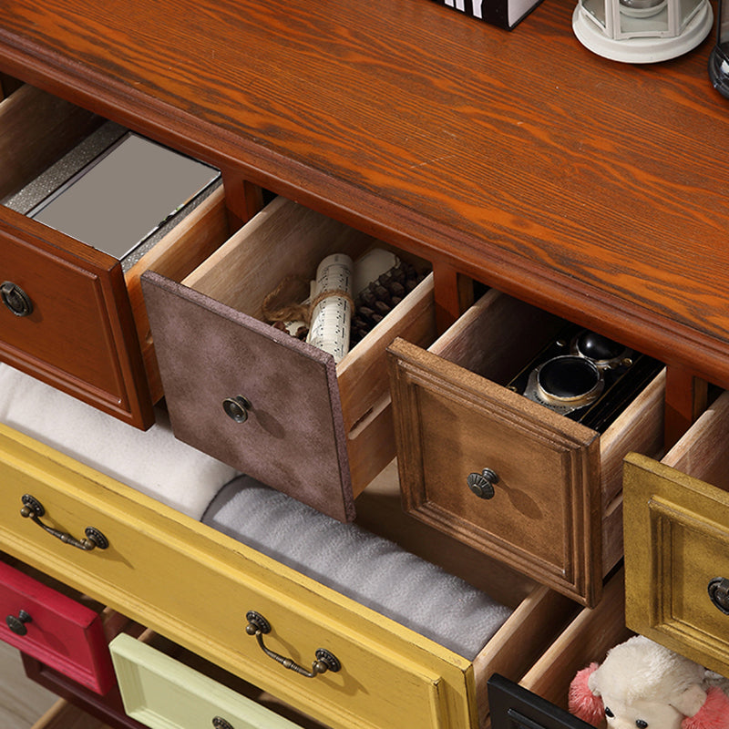 Cómoda vertical de madera con cajones para dormitorio náutico