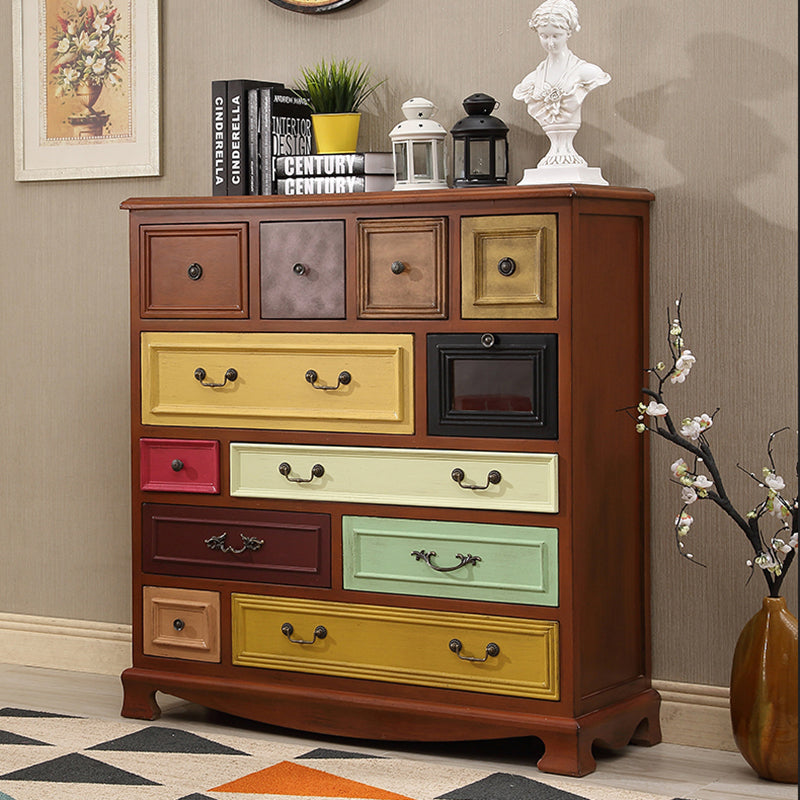 Cómoda vertical de madera con cajones para dormitorio náutico