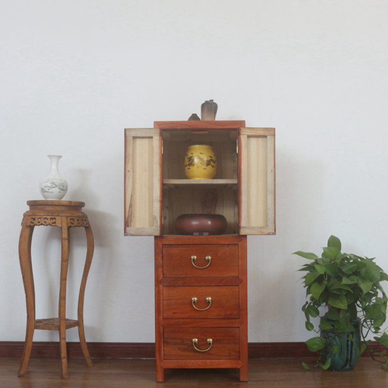 Cassetta portaoggetti tradizionale in legno massello per camera da letto con cassetti