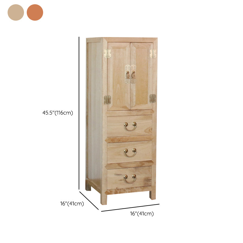 Cassetta portaoggetti tradizionale in legno massello per camera da letto con cassetti