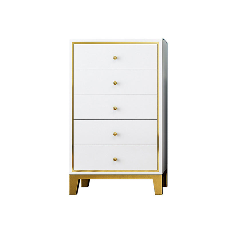 Glam Vertical Bedroom Chest Wooden Storage Chest with Drawers White 5 Clearhalo 'Bedroom Furniture' 'Dressers & Chests' 'dressers_chests' 'furn' 'furn_dressers_chests' 'Furniture' 6207687