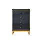 Glam Vertical Bedroom Chest Wooden Storage Chest with Drawers Black 4 Clearhalo 'Bedroom Furniture' 'Dressers & Chests' 'dressers_chests' 'furn' 'furn_dressers_chests' 'Furniture' 6207691