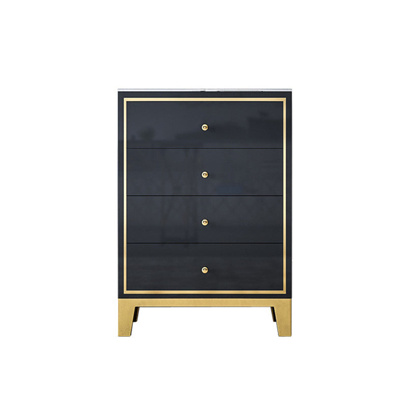 Glam Vertical Bedroom Chest Wooden Storage Chest with Drawers Black 4 Clearhalo 'Bedroom Furniture' 'Dressers & Chests' 'dressers_chests' 'furn' 'furn_dressers_chests' 'Furniture' 6207691
