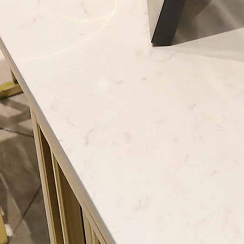 Glam Sofa Console Table Antique Finish Console Accent Table with Shelf