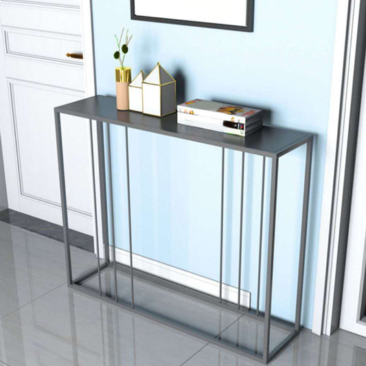 29.53" Tall Modern Accent Table Iron Console Table with 1 Shelf