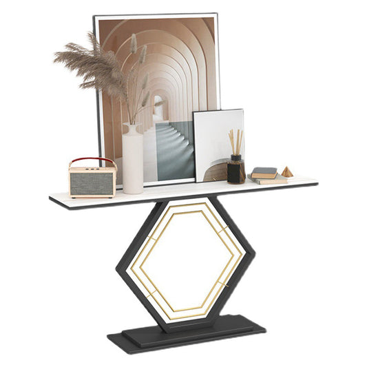 Glam Rectangle Console Accent Table Antique Finish Sofa Console Table