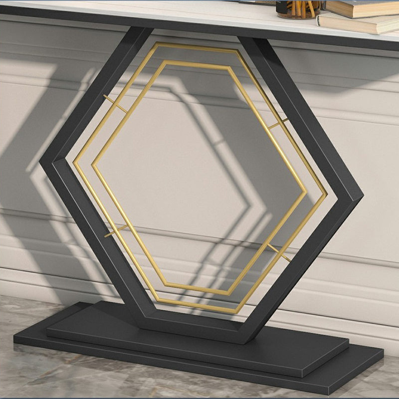 Glam Rectangle Console Accent Table Antique Finish Sofa Console Table