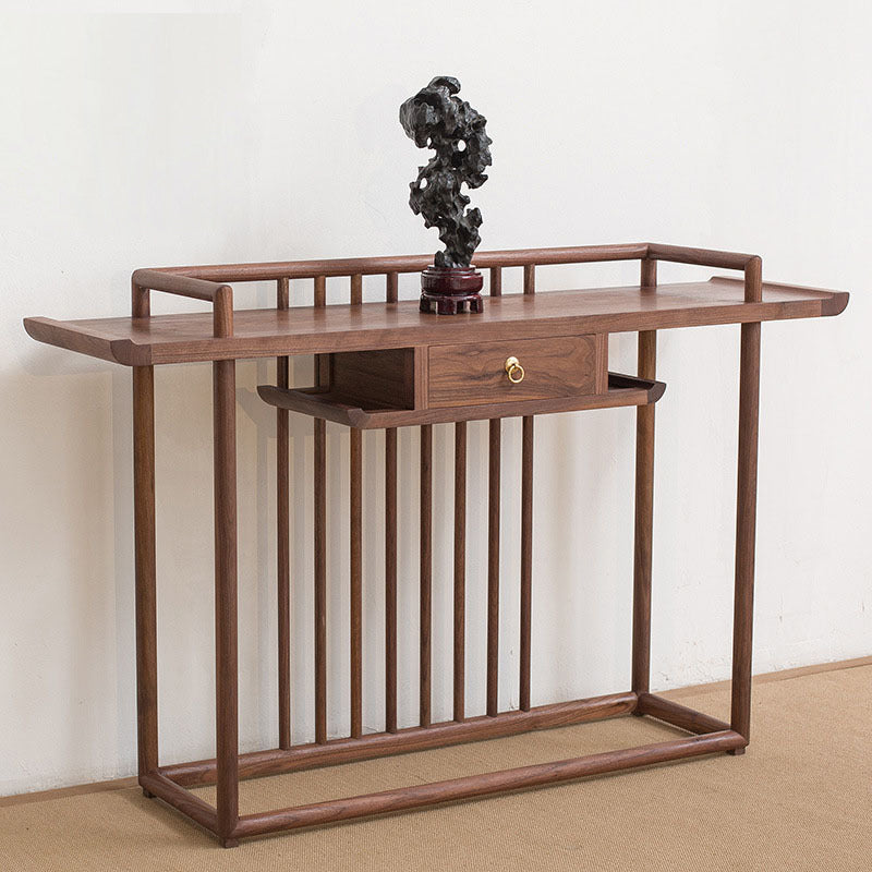Mesa de consola de 34.65 "Glam Table de acento de consola de madera maciza de 1 cortavadora
